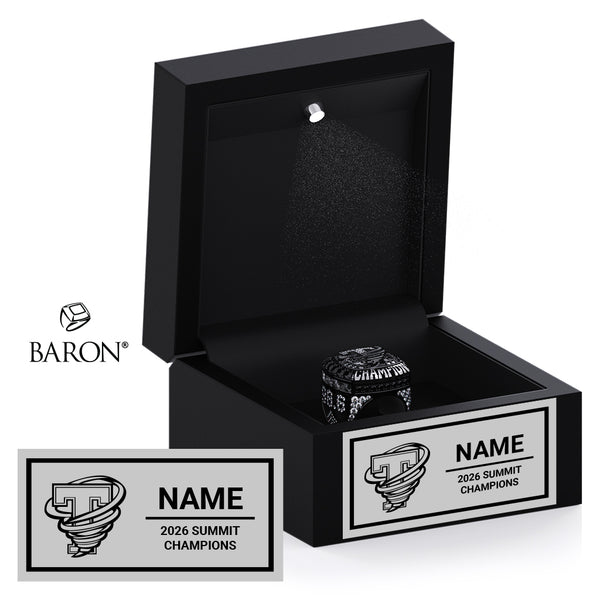 GymTyme Cheer 2026 Twist Championship Black LED Ring Box
