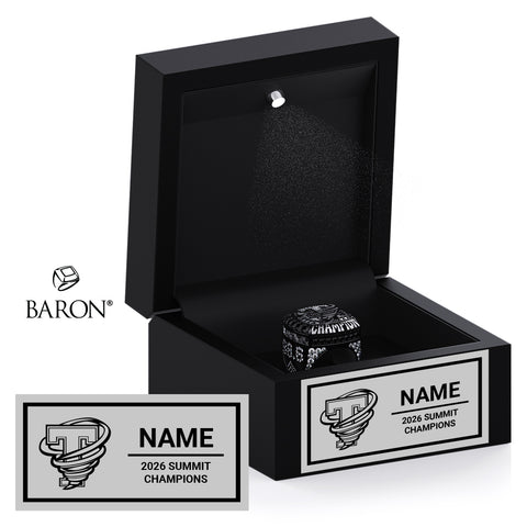 GymTyme Cheer 2026 Twist Championship Black LED Ring Box
