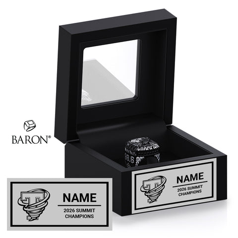 GymTyme Cheer 2026 Twist Championship Black Window Ring Box