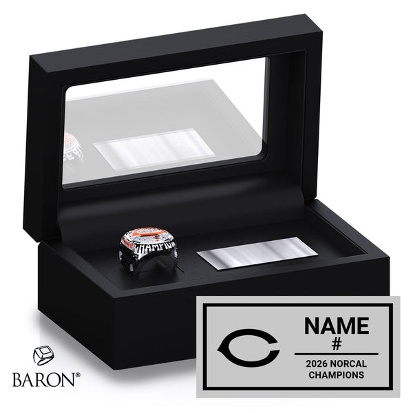 Half Moon Bay Football 2026 Championship Black Standard Window Ring Box