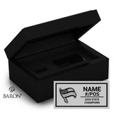 Heritage Academy High School Football 2025 Championship Black Standard Window Ring Box