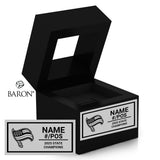 Heritage Academy High School Football 2025 Championship Black Window Ring Box