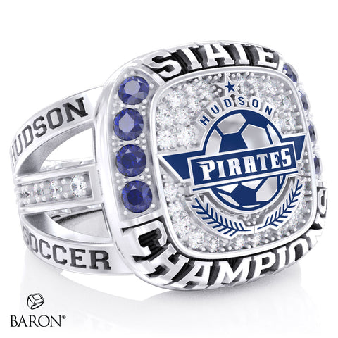 Hudson High School Girls Soccer 2026 Championship Ring - Design 1.3