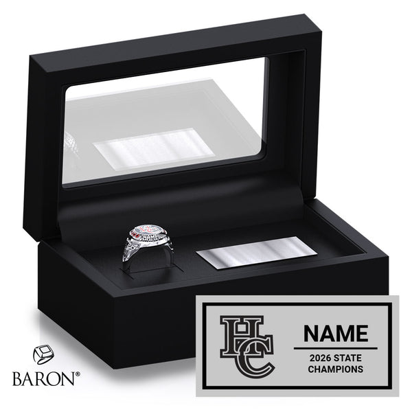 Hunterdon Central Cheer 2026 Championship Black Standard Window Ring Box