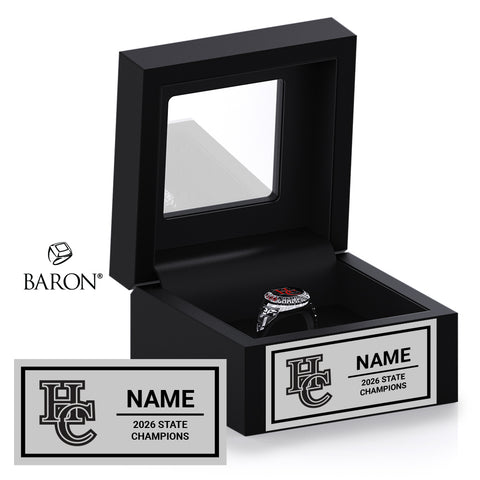 Hunterdon Central Cheer 2026 Championship Black Window Ring Box