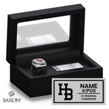 Huntington Beach High School Baseball 2026 Championship Black Standard Window Ring Box