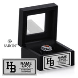 Huntington Beach High School Baseball 2026 Championship Black Window Ring Box