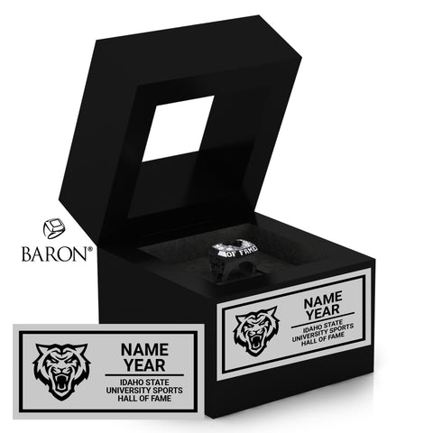 Idaho State University Sports Hall of Fame Black Window Ring Box