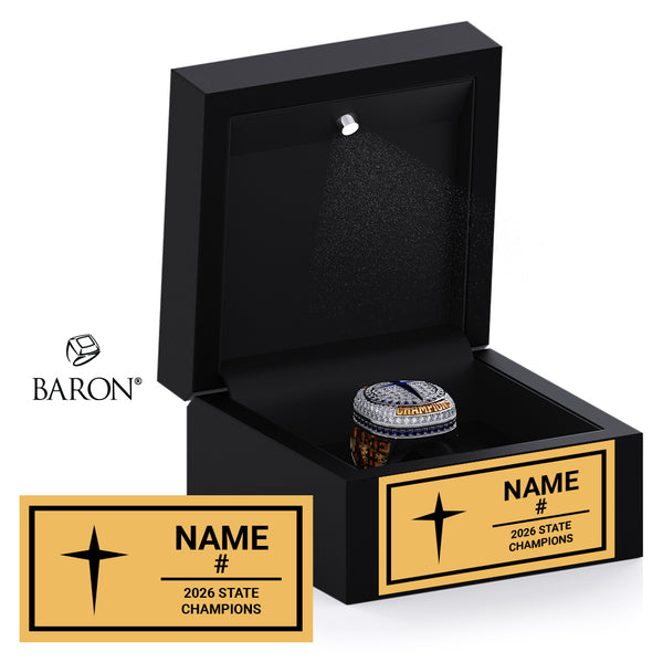 Jesuit Dallas Rangers Lacrosse 2026 Championship Black LED Ring Box