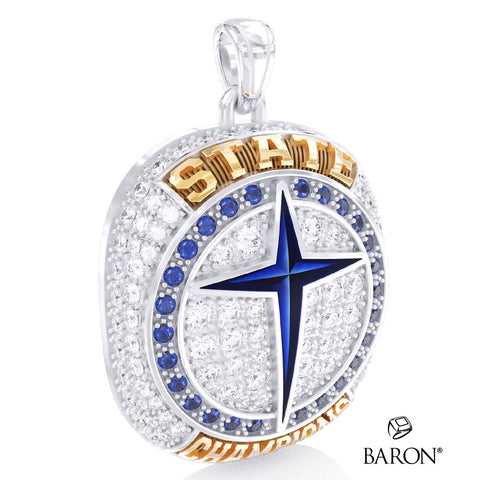 Jesuit Dallas Rangers Lacrosse 2026 Championship Ring Top Pendant - Design 2.3