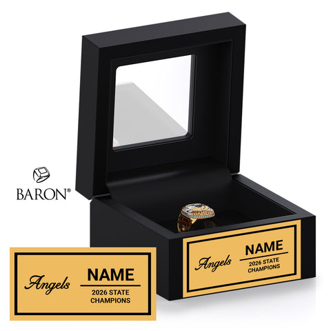 Joliet Catholic Academy Dance 2026 Championship Black Window Ring Box
