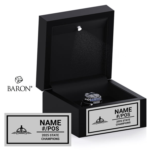 Kamehameha School-Maui Campus Football 2025 Championship Black LED Ring Box