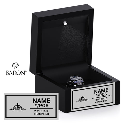 Kamehameha School-Maui Campus Football 2025 Championship Black LED Ring Box