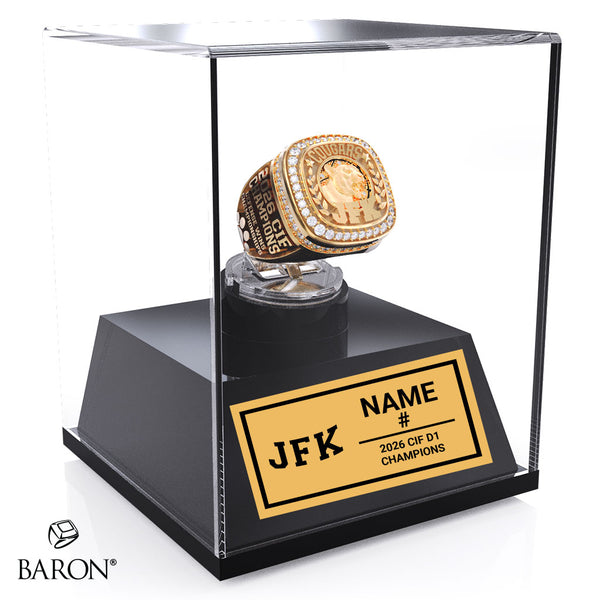 John F. Kennedy High School Basketball 2026 Championship Display Case