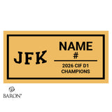 John F. Kennedy High School Basketball 2026 Championship Black Standard Window Ring Box