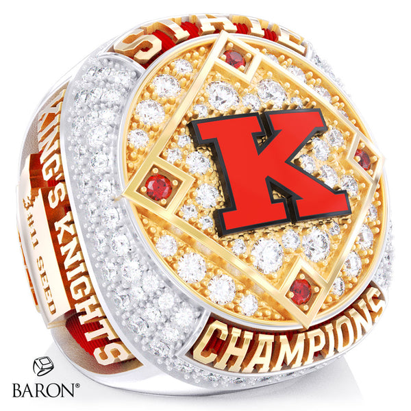 King's Knights High School Baseball 2026 Championship Ring - Design 3.3
