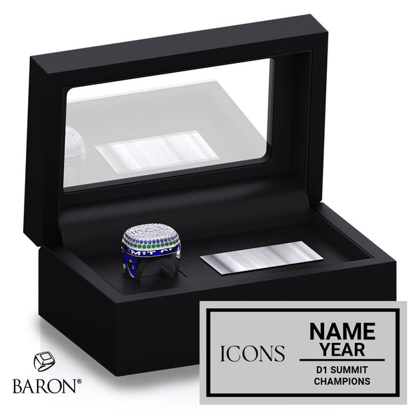 LA All Stars Icons Cheer Championship Black Standard Window Ring Box