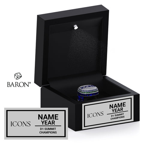 LA All Stars Icons Cheer Championship Black LED Ring Box