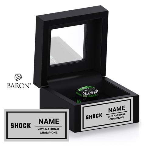LA Cheerz Shock 2026 Championship Black Window Ring Box