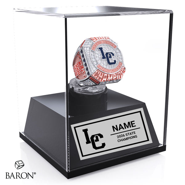 LA Cueva High School Cheer 2026 Championship Display Case