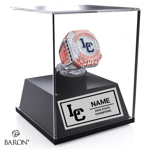 LA Cueva High School Cheer 2026 Championship Display Case