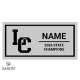 LA Cueva High School Cheer 2026 Championship Black Window Ring Box