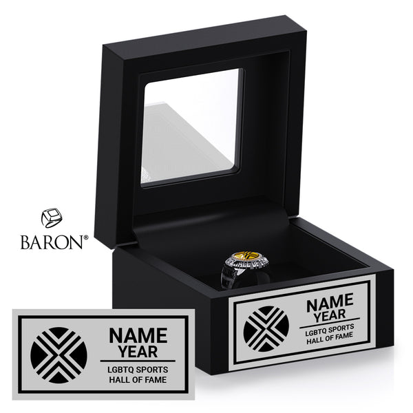 LGBTQ Sports Hall of Fame Black Window Ring Box