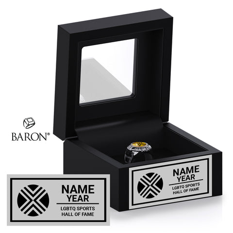 LGBTQ Sports Hall of Fame Black Window Ring Box