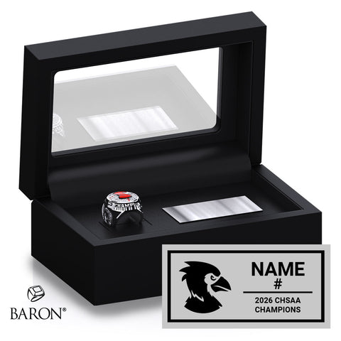 La Salle Academy Baseball 2026 Championship Black Standard Window Ring Box