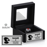 La Salle Academy Baseball 2026 Championship Black Window Ring Box