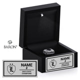 Leland Public School Soccer 2025 Championship Black LED Ring Box