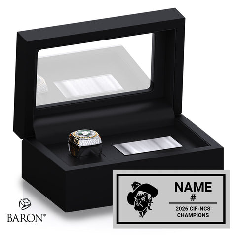 Livermore High School Baseball 2026 Championship Black Standard Window Ring Box