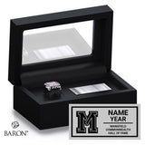 Mansfield Commonwealth University Hall of Fame Black Standard Window Ring Box