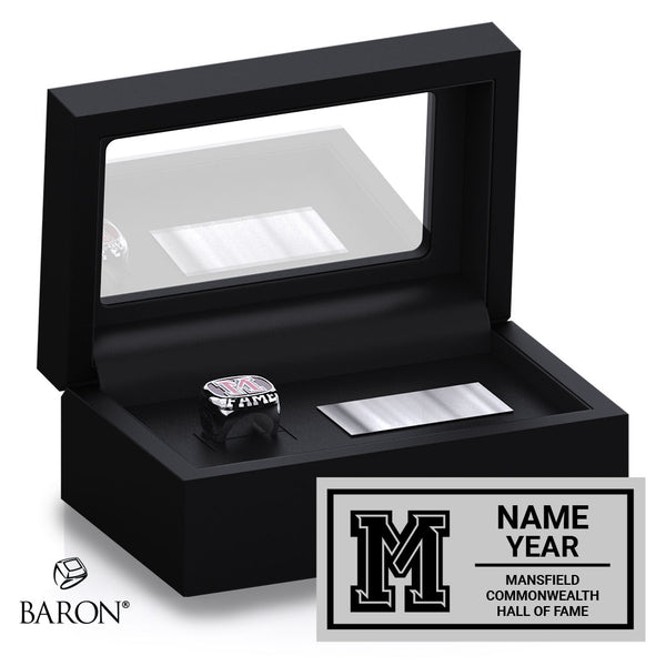 Mansfield Commonwealth University Hall of Fame Black Standard Window Ring Box