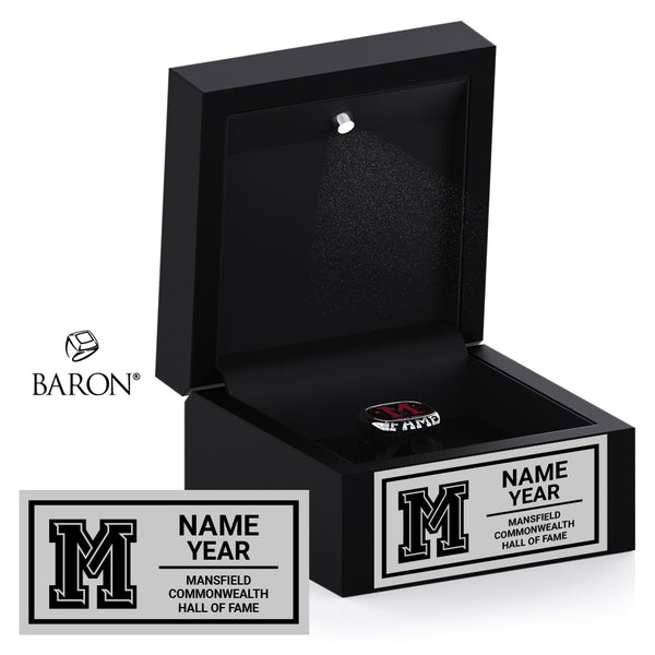 Mansfield Commonwealth University Hall of Fame Black LED Ring Box