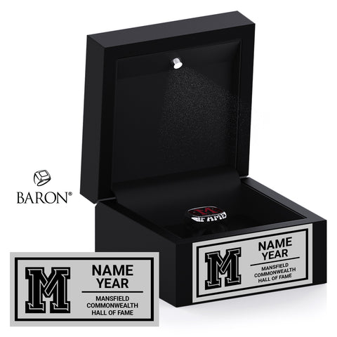 Mansfield Commonwealth University Hall of Fame Black LED Ring Box
