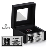 Mansfield Commonwealth University Hall of Fame Black Window Ring Box
