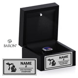 Michigan Warriors Hockey 2026 Championship Black LED Ring Box