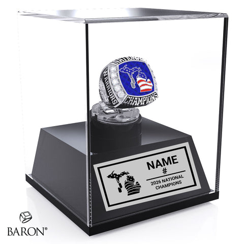 Michigan Warriors Hockey 2026 Championship Display Case