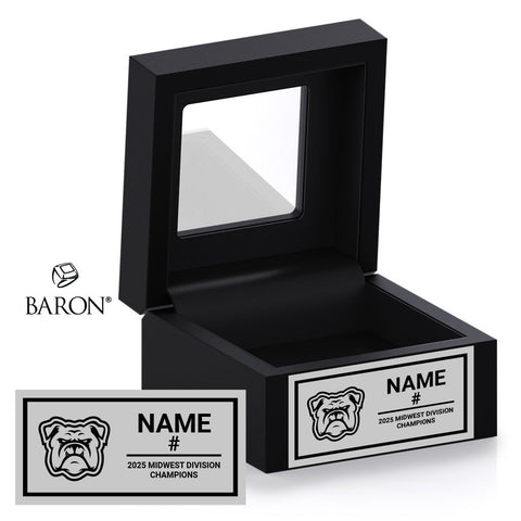 Minnesota Bulldogs Basketball 2025 Championship Black Window Ring Box