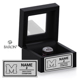 Morgan High School Boys Volleyball 2026 Championship Black Window Ring Box