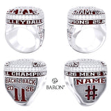 Morgan High School Boys Volleyball 2026 Championship Ring - Design 1.4
