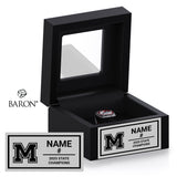 Moscow High School Soccer 2025 Championship Black Window Ring Box