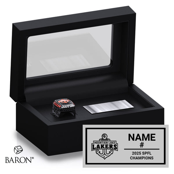 Mountain Lake Lakers Football 2026 Championship Black Standard Window Ring Box
