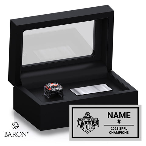 Mountain Lake Lakers Football 2026 Championship Black Standard Window Ring Box