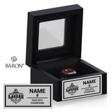 Mountain Lake Lakers Football 2026 Championship Black Window Ring Box