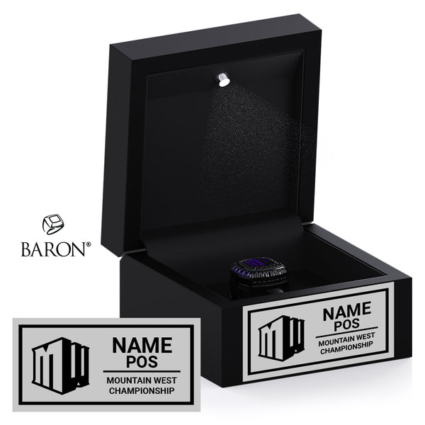 Mountain West Championship Game Officials Football 2025 Championship Black LED Ring Box