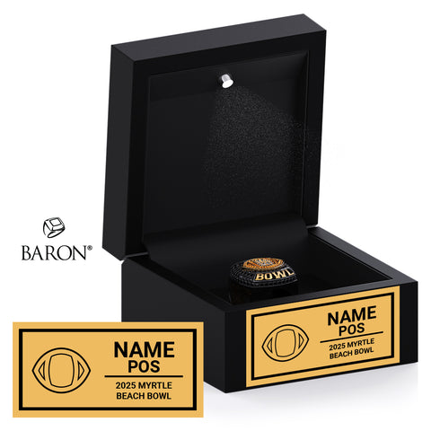 Myrtle Beach Bowl Officials 2026 Championship Black LED Ring Box