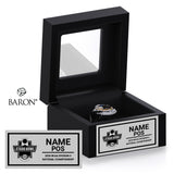 NCAA Division 3 National Championship Game Officials 2026 Championship Black Window Ring Box