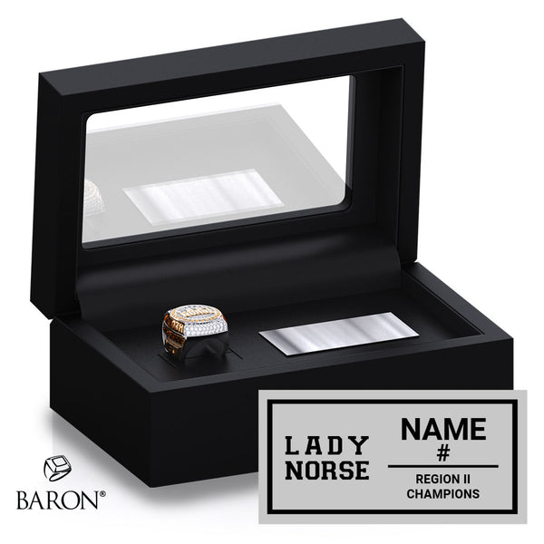 Northeastern Oklahoma A&M College Women's Basketball 2026 Championship Black Standard Window Ring Box
